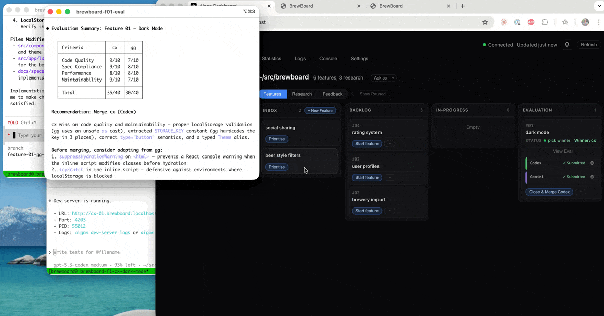 Evaluation complete — winner merged