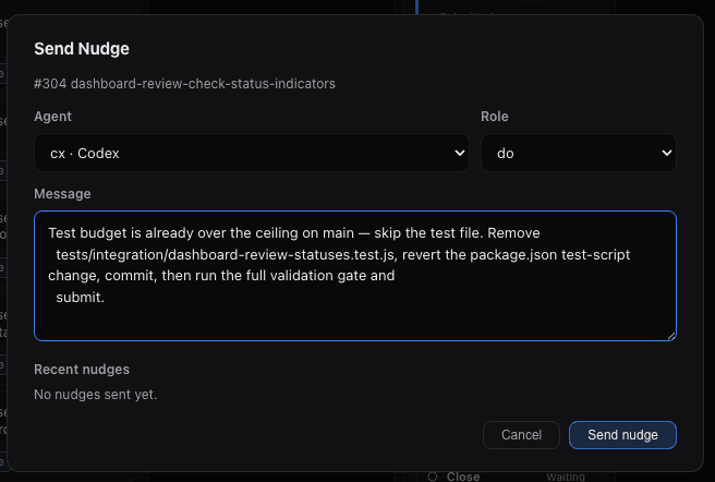 Send Nudge dialog